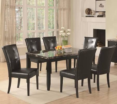 Rectangular Casual Dining Leg Table in Cappuccino W742