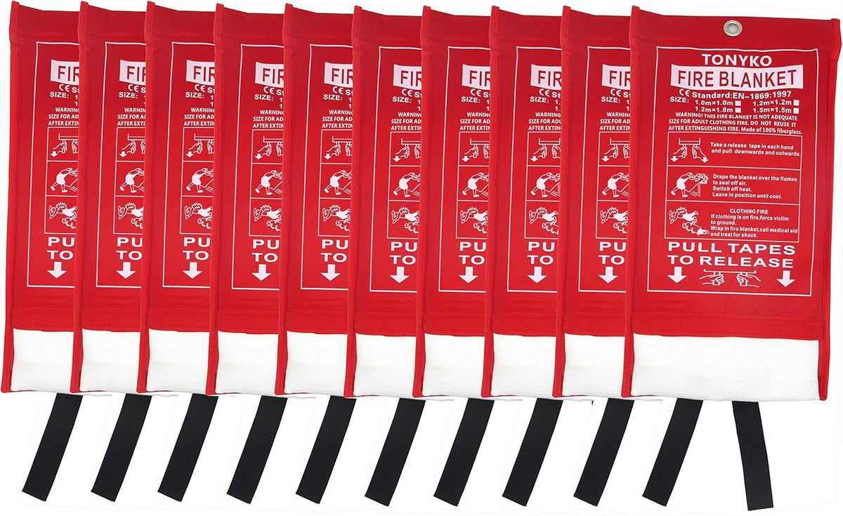 White 10 Pack Emergency Fire Blankets X517625