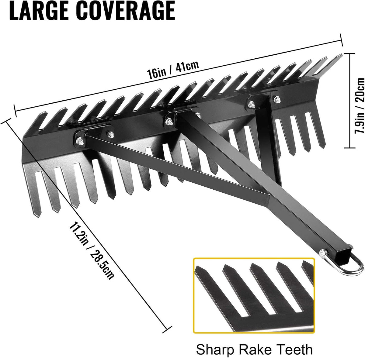 16 inch Double Sided Aquatic Weed Rake with 66ft Rope V74031