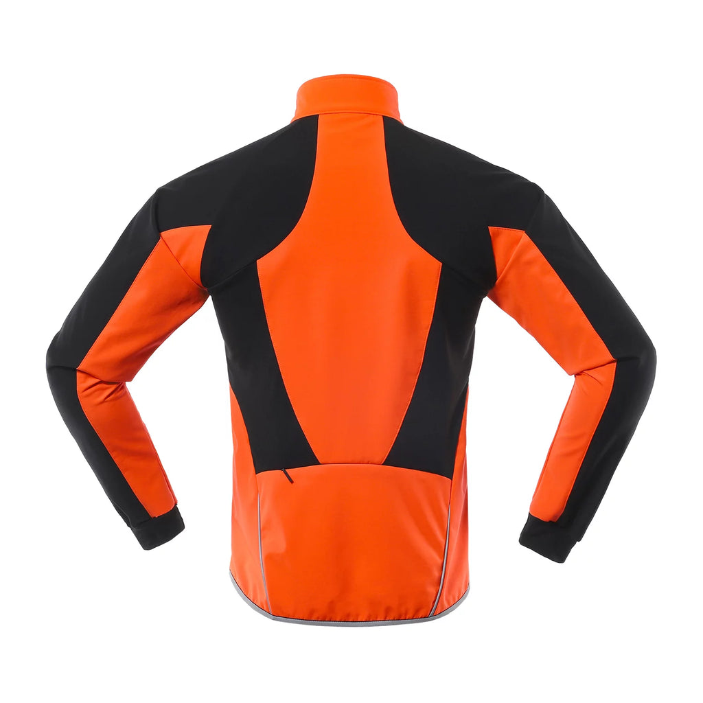 Men Cycling Jacket Waterproof Windproof Thermal Fleece Bike Jersey B4584
