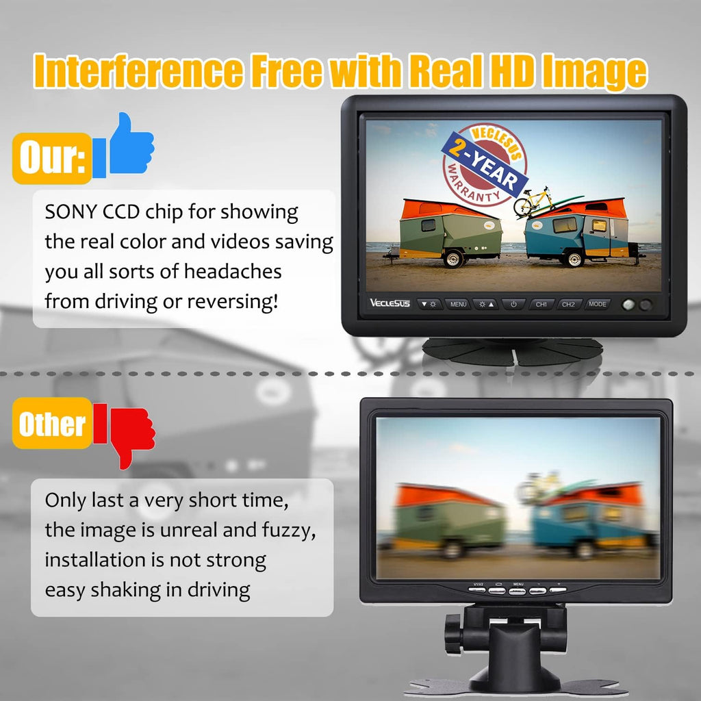 1080P HD Wired Backup Camera System with 7 IPS Monitor B5867
