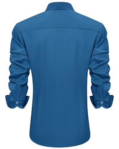 Men's Long Sleeve Stretch Dress Shirt Z398