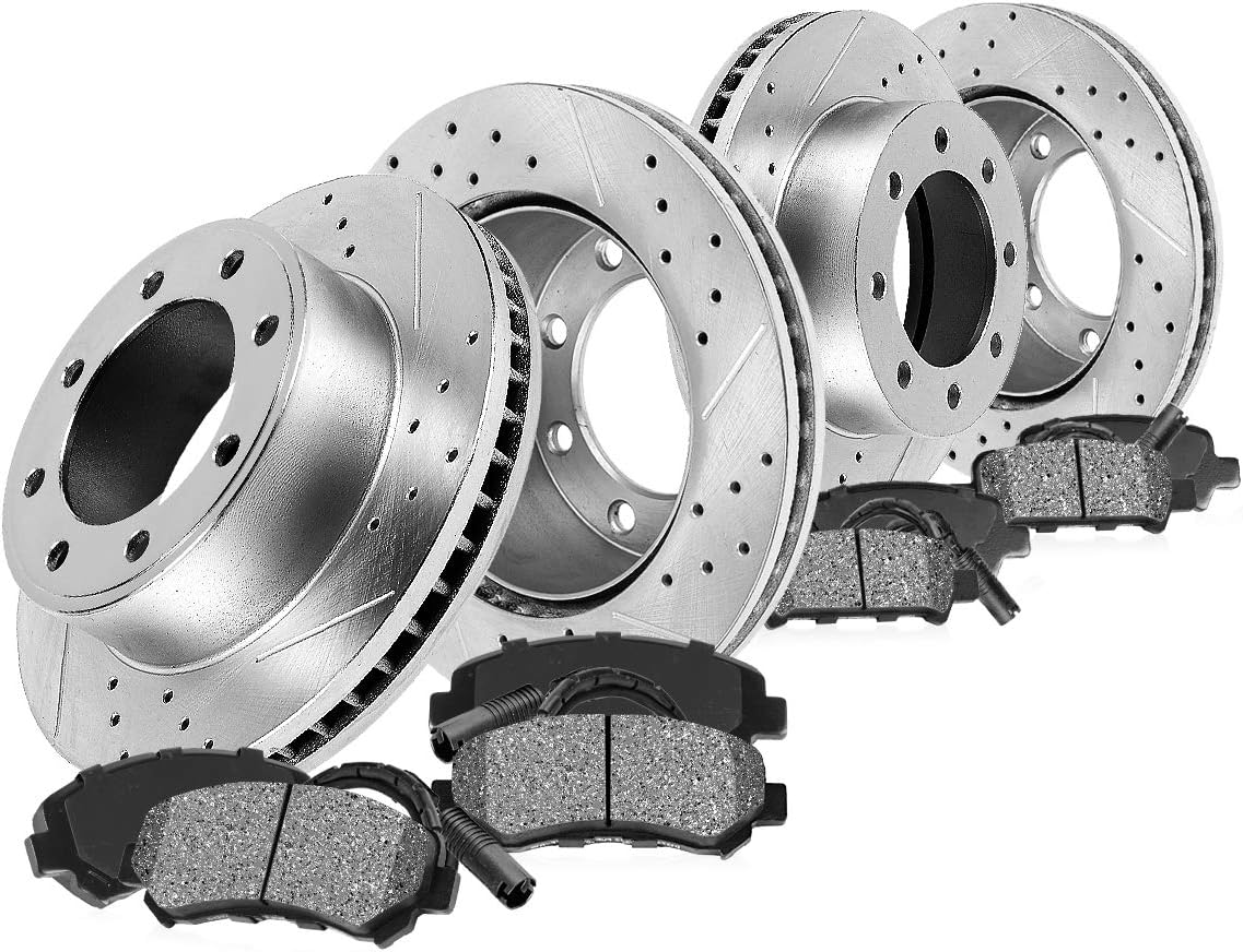 Front and Rear Brake Rotors and Metallic Brake Pads H866