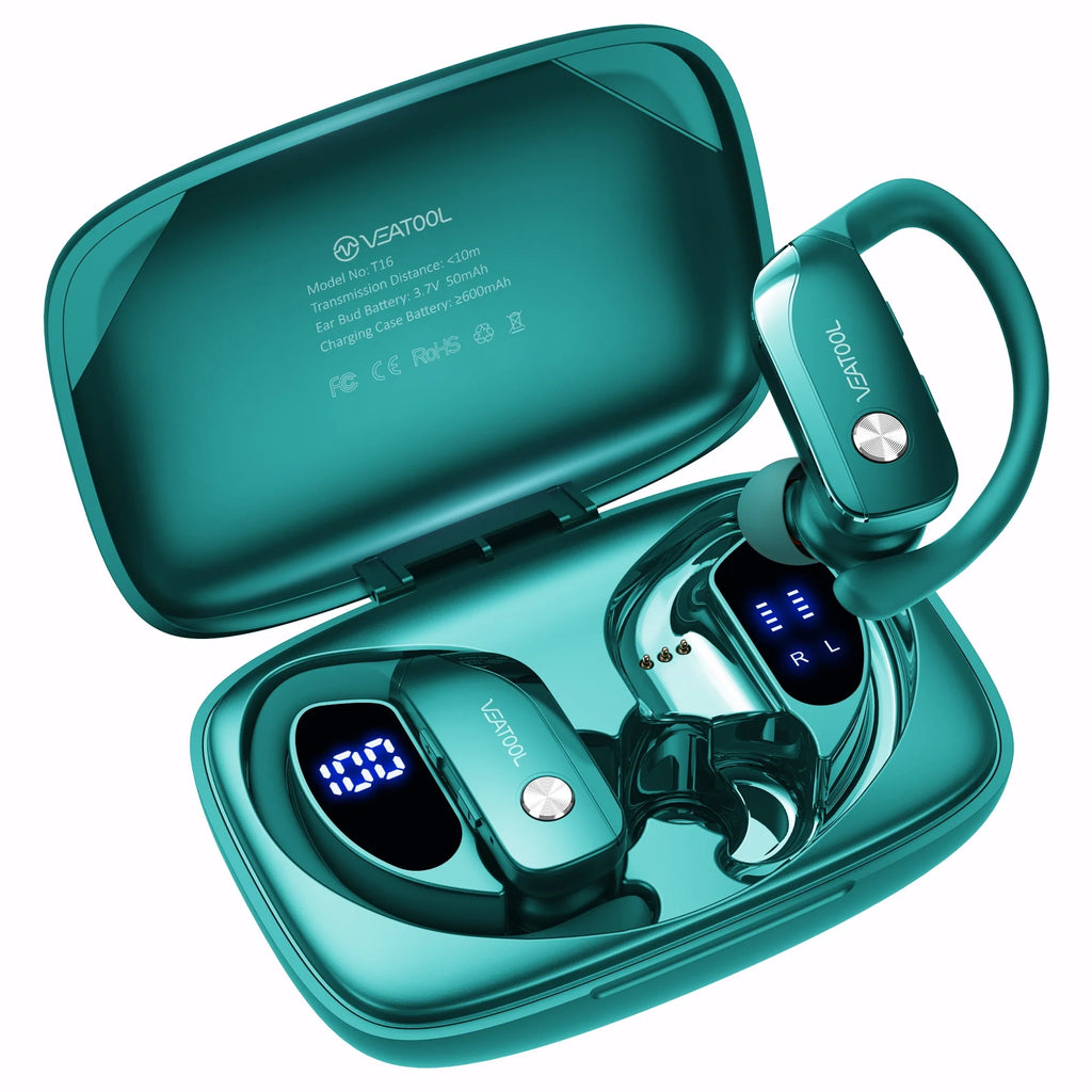 Wireless Bluetooth Earbuds with Earhooks Built-in Mic M971067