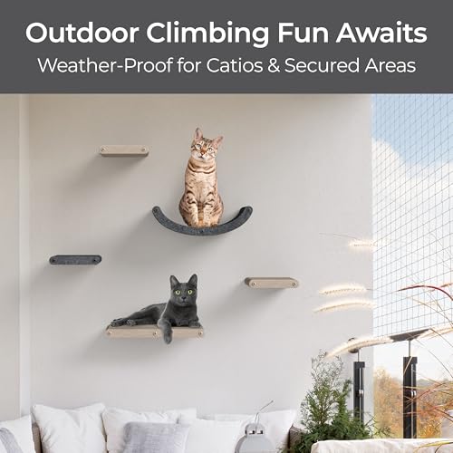 Wall Mounted Cat Shelves Set of 4 PET Felt Climber Furniture R661