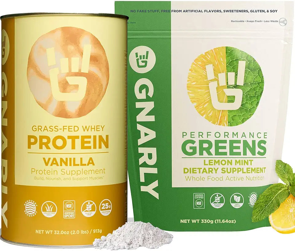 Lemon Mint Greens and Vanilla Whey Protein Supplement D6458