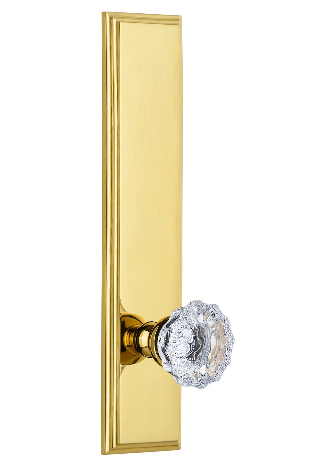 Polished Brass Tall Plate Privacy Knob U278868