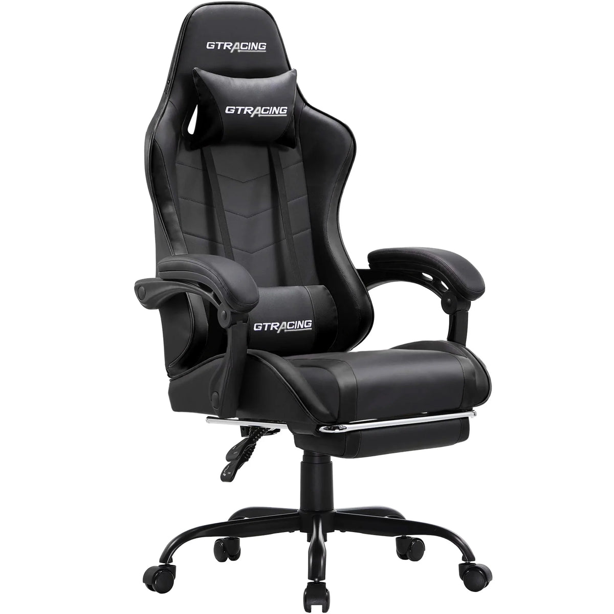 White Gaming Chair with Footrest U999306