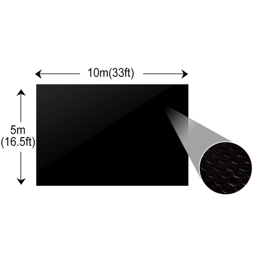 Black PE Solar Pool Film 33 x 16.5 ft K555