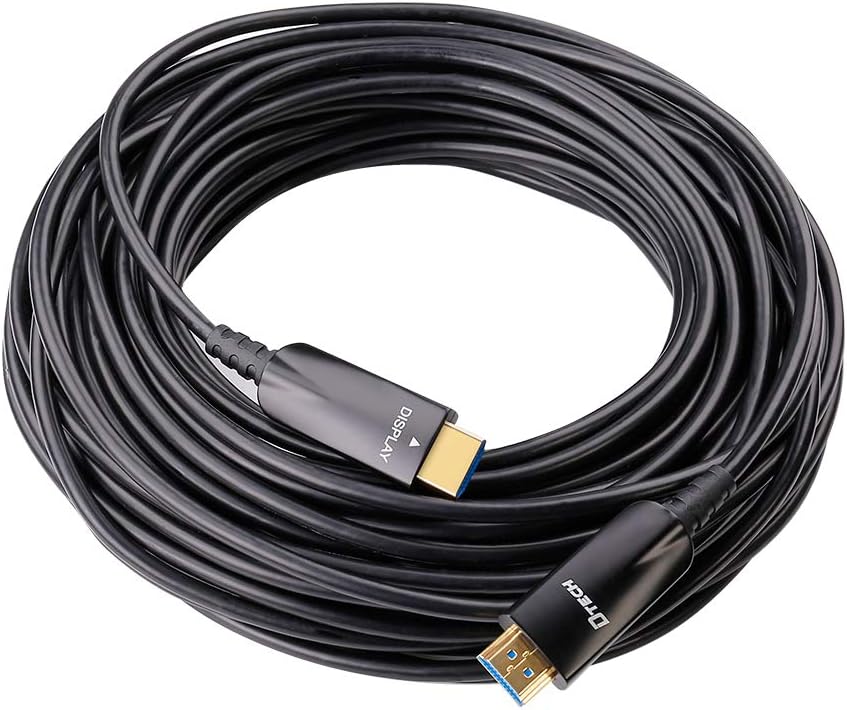 100ft Black Fiber Optic HDMI Cable 4K 30Hz 1080p 60Hz R56637