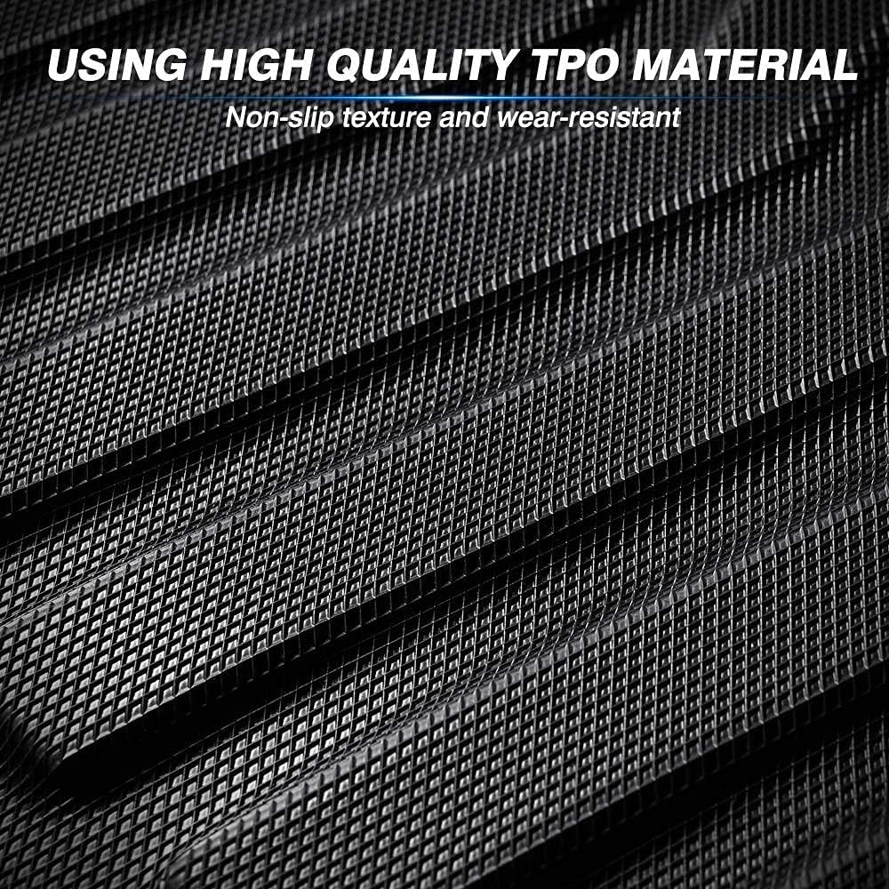 Custom Fit All Weather Rubber Floor Mats 2 Row Set Black G753095