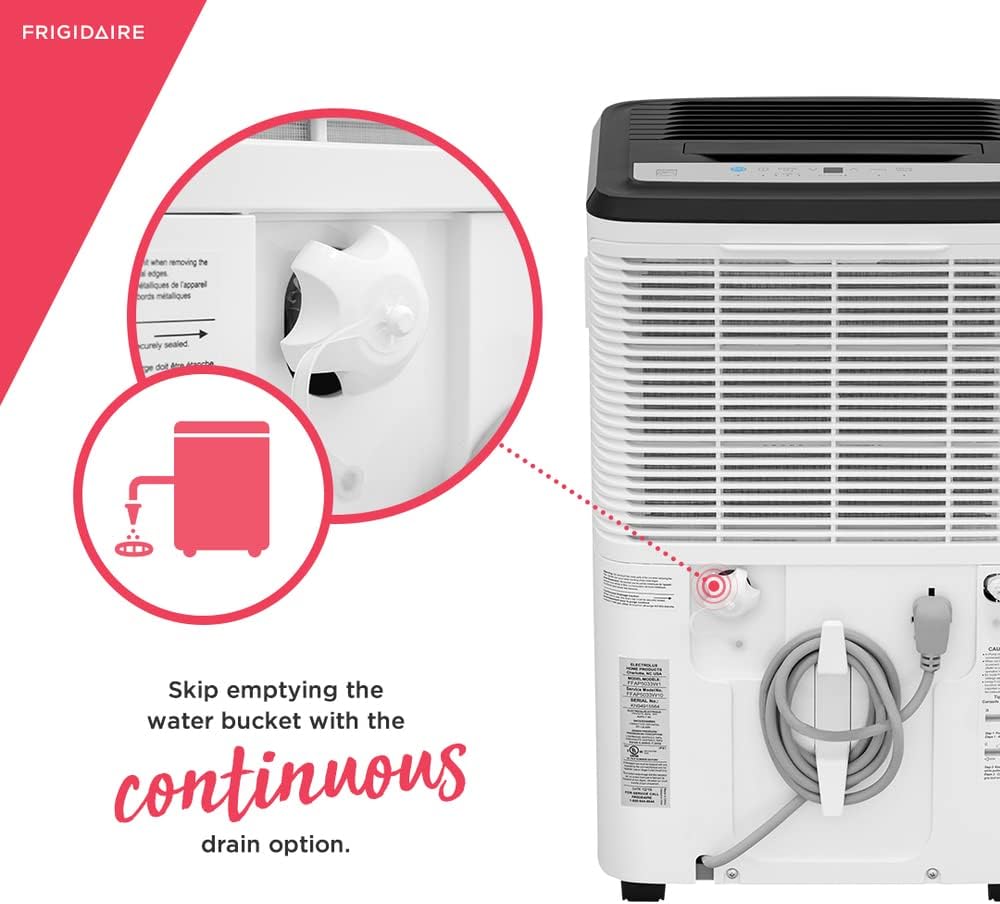White 50 Pint Dehumidifier with Built In Pump X7842