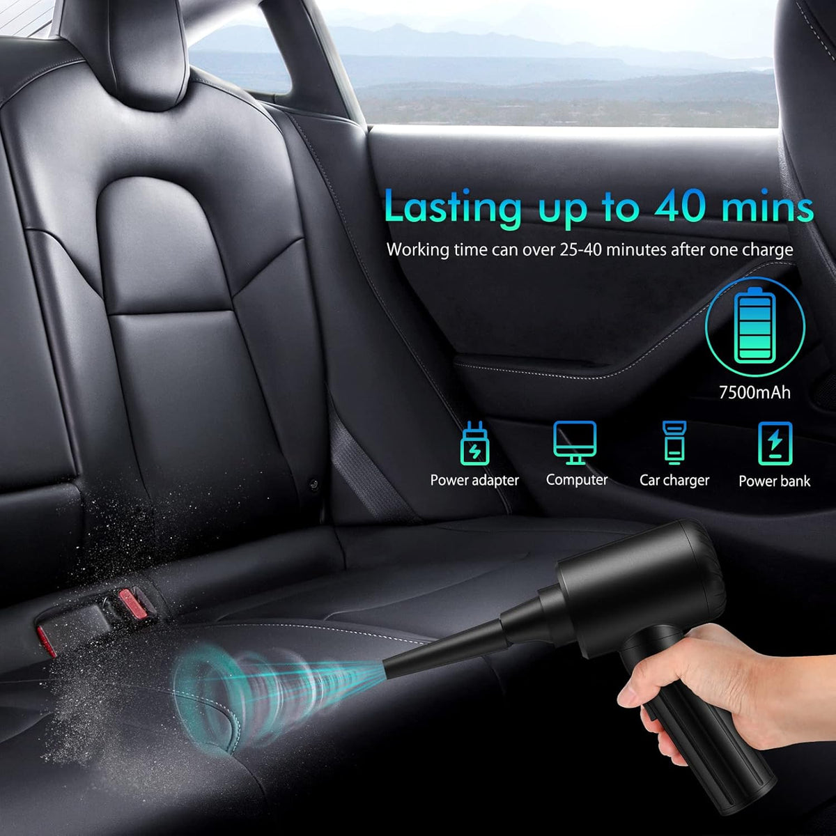 Cordless Electric Air Duster 90000 RPM Rechargeable K4096