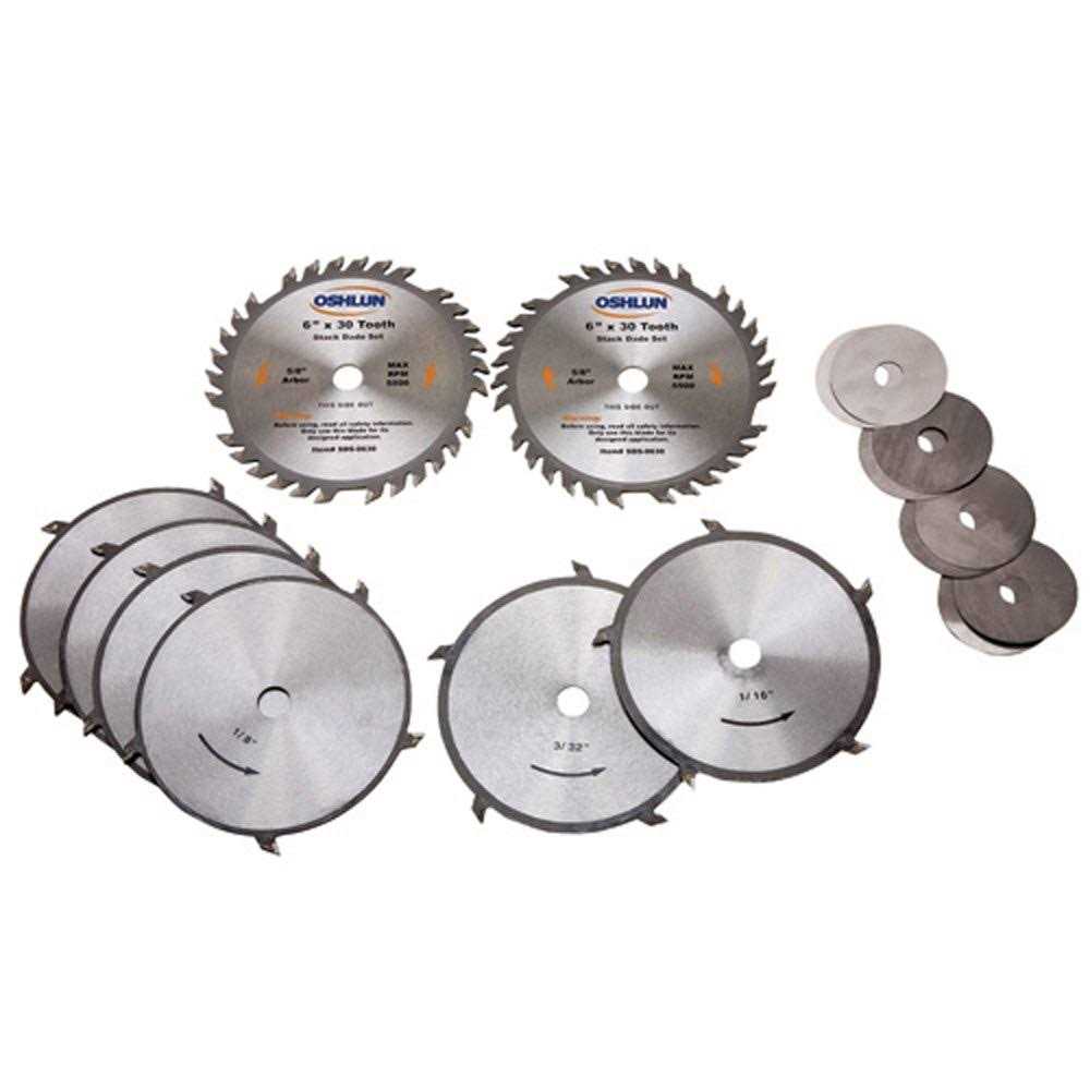 6-Inch 30 Tooth Stack Dado Set with 5/8-Inch Arbor U274