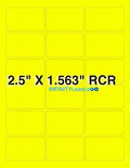 Fluorescent Yellow Paper 300 Sheets 2.5 x 1.563 Laser Sheets H558