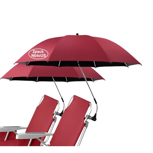 2 PCS Chair Umbrella with 360° Adjustable, UPF 50+ Clamp Y42528