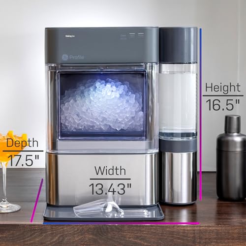 Stainless Steel Countertop Nugget Ice Maker with 1 Gallon Tank P814098