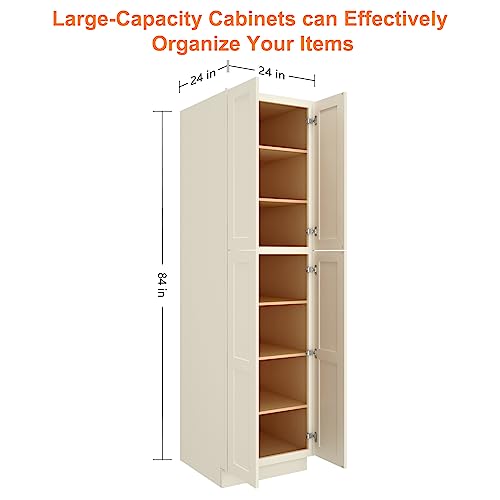 96" Tall Storage Cabinet with 2 Doors and 5 Adjustable Shelves V362065