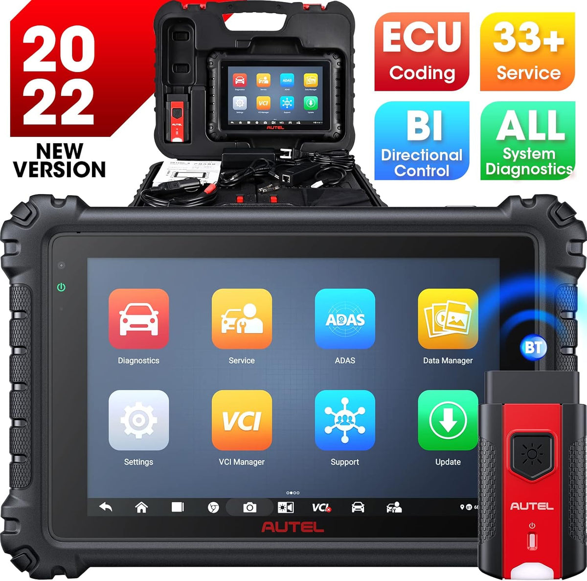 Autel Diagnostic Tool with 33+ Services, ECU Coding, Full Systems Diagnostic, Bidirectional Control L944253