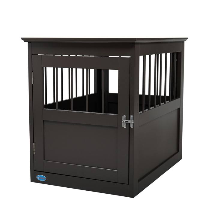 Brown Wooden Pet Crate End Table D92109