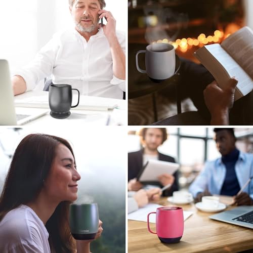 Black 14 oz Self-Heating Coffee Mug P535