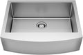 33X22-Inch Apron Stainless Steel Sink with Grid and Drain X36500