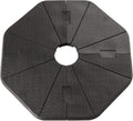 4-Pieces Heavy-Duty Umbrella Base Stand with Locking Black O468