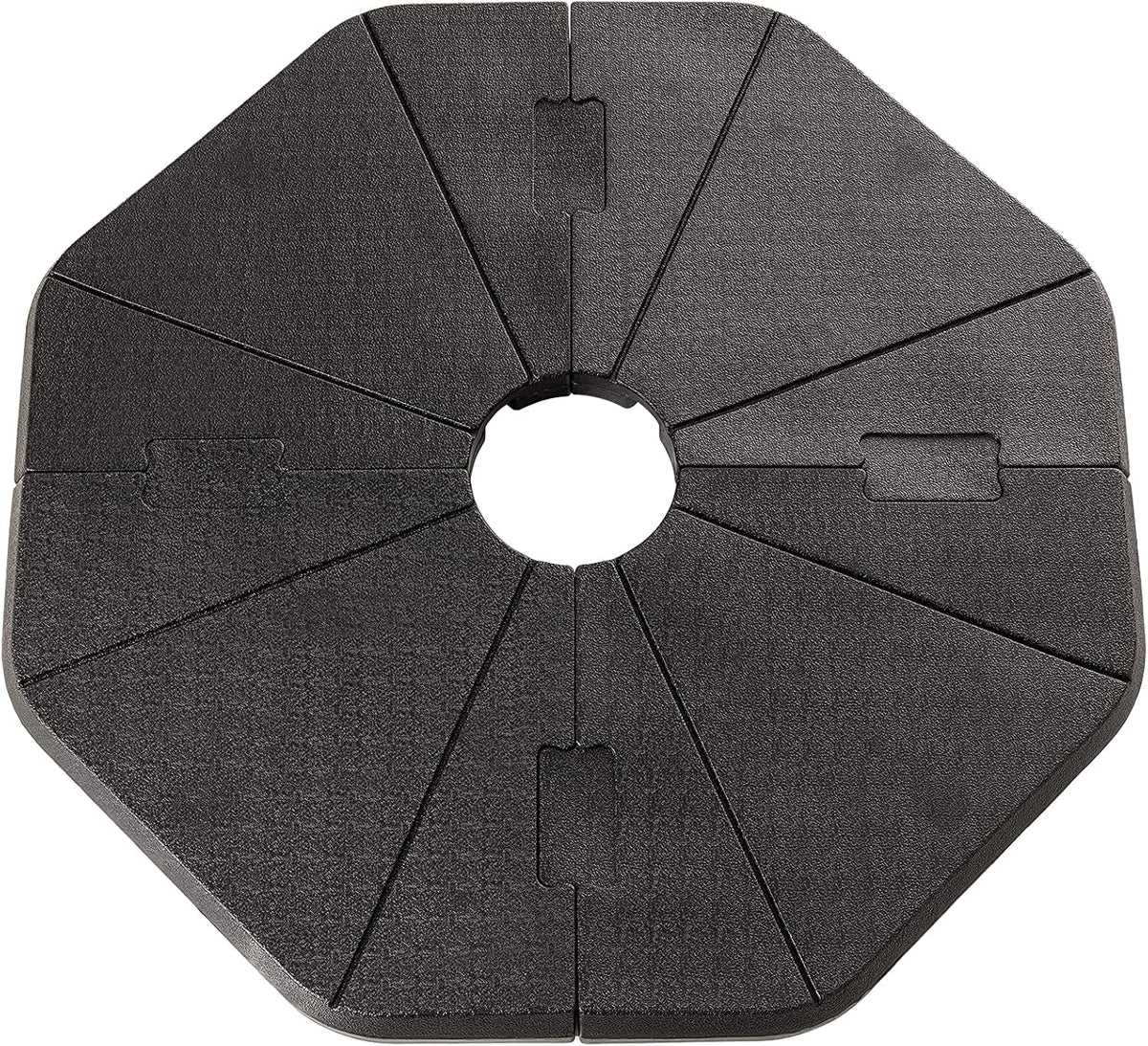4-Pieces Heavy-Duty Umbrella Base Stand with Locking Black O468