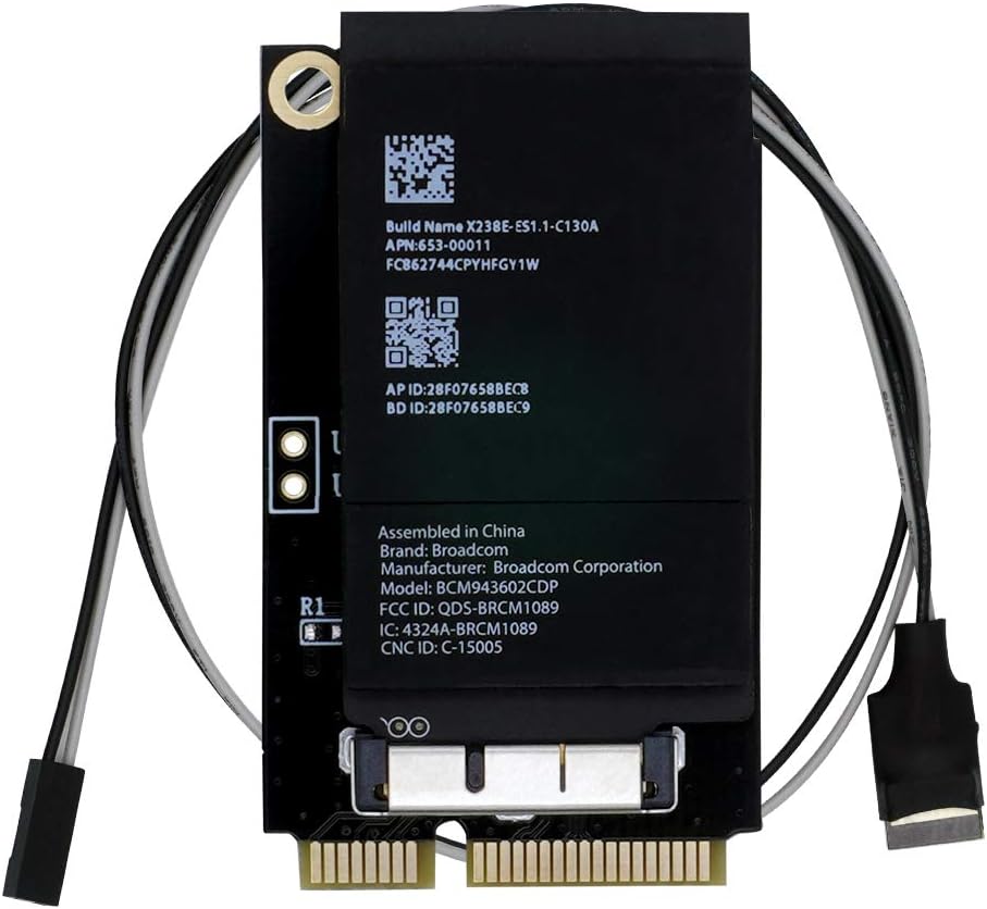 Mac Pro 2009-2012 802.11 A/B/G/N/AC Bluetooth 4.2 Upgrade Kit H3105
