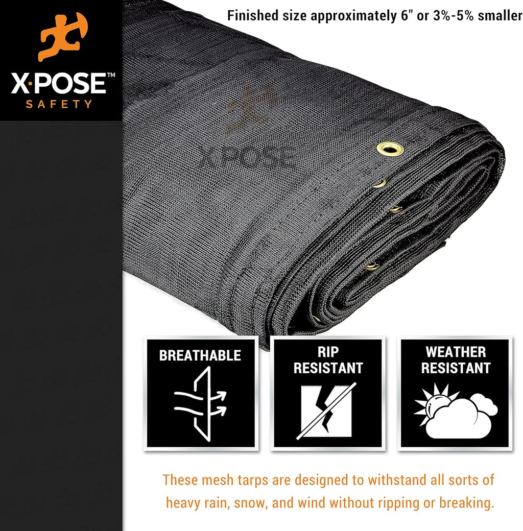 Heavy Duty Black Mesh Tarp 12' x 45' K110298
