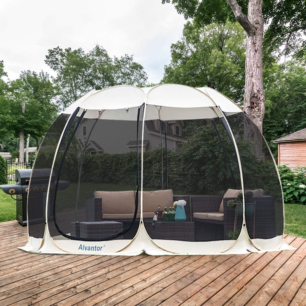 Beige 6'x6' Pop Up Screen House Tent R737