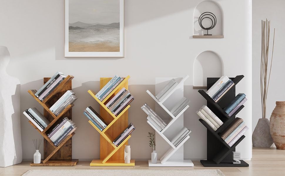 4 Tier Natural Wood Bookshelf Z90028