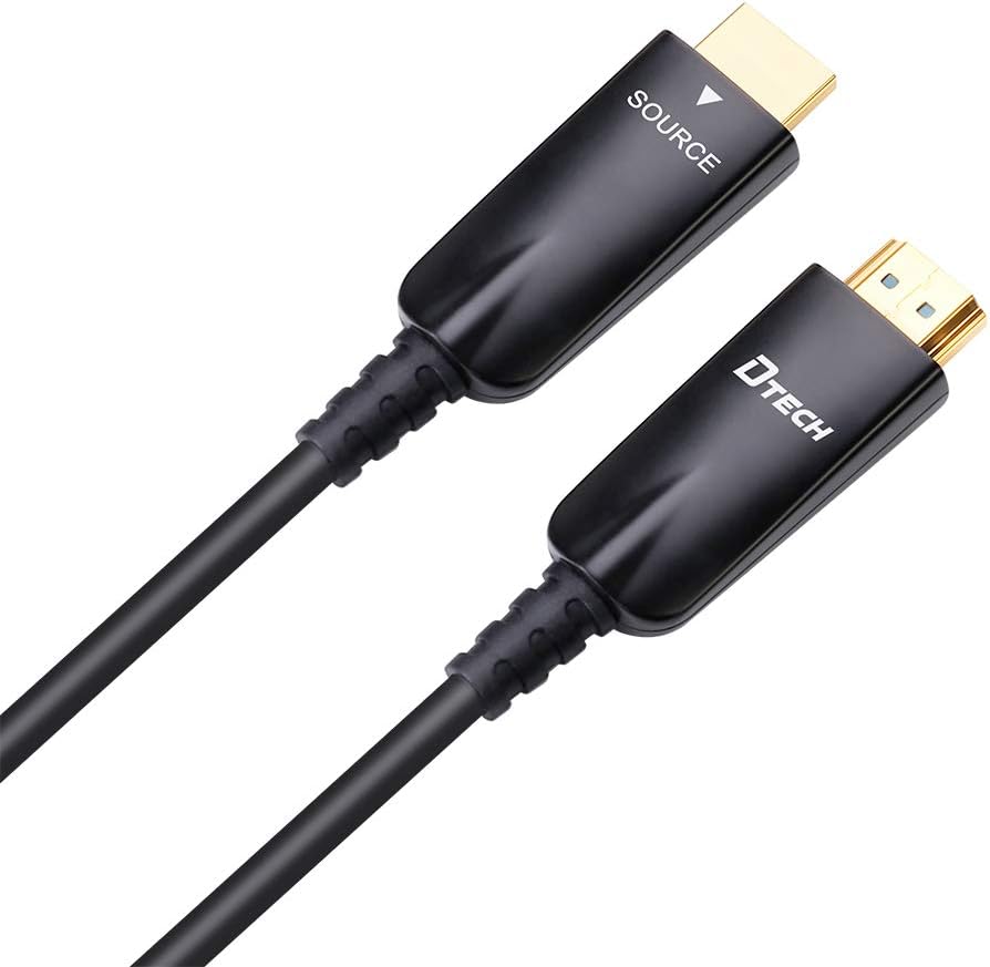 100ft Black Fiber Optic HDMI Cable 4K 30Hz 1080p 60Hz R56637