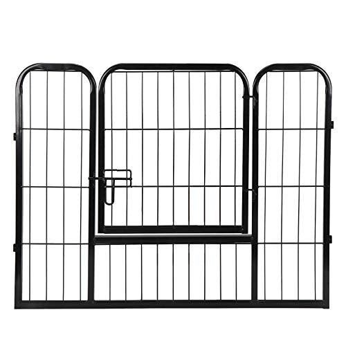 16 Panels 32 in Black Metal Pet Playpen T161