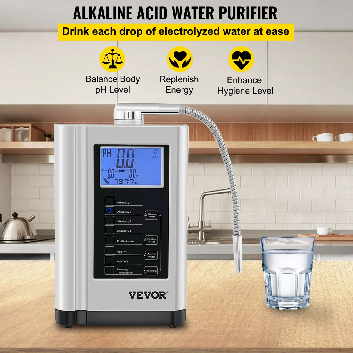 Alkaline Water Purifier with LCD Panel E70766