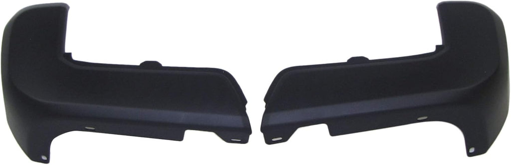 Black Textured Rear Bumper End Cap Set W996