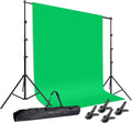 Photo Background Support System with 8.5 x 10ft Backdrop Stand Kit, 6 x 9.5ft Green Screen Backdrop, Carry Bag A14696