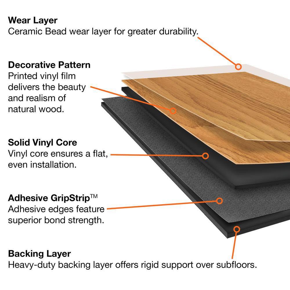 Hickory Luxury Vinyl Plank Flooring Z7936