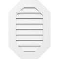 Vertical Elongated Octagon Surface Mount PVC Gable Vent A491