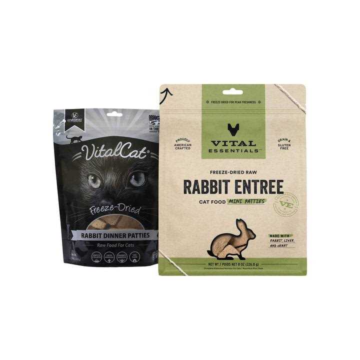 Freeze Dried Raw Rabbit Entree Cat Food Mini Patties T6039