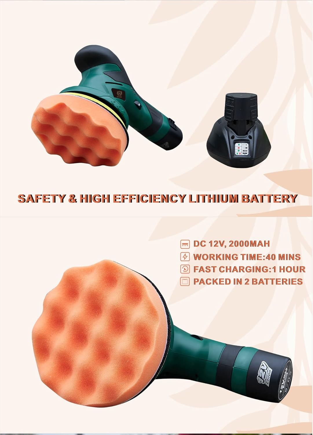 Cordless Car Buffer and Polisher Kit L6445