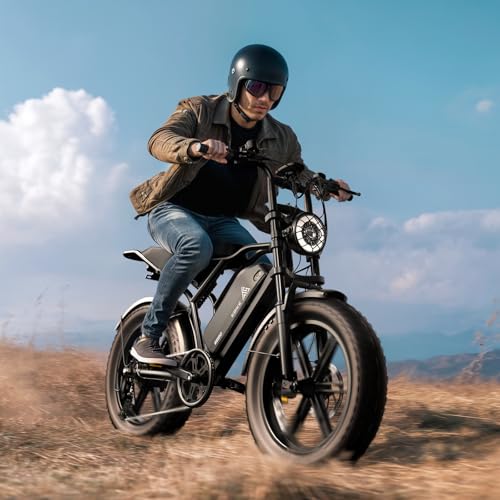 1500W Peak Brushless Motor 28 MPH 60 Miles Fat Tire E Bike with 48V 15Ah Removable Battery 20" Electric Dirt Bike Hydraulic Suspension 7-Speed J380422