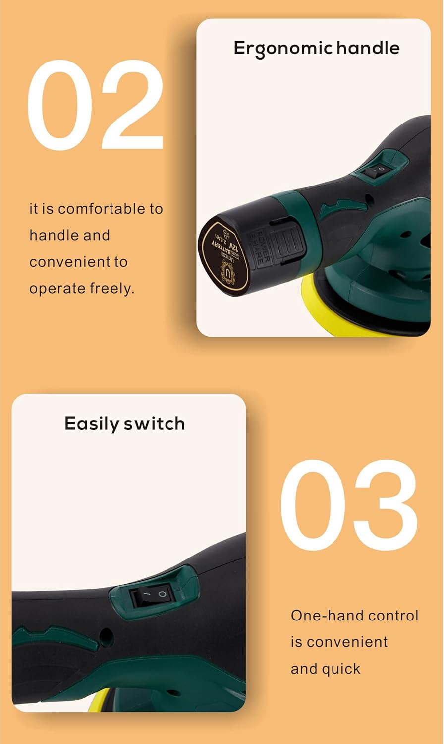 Cordless Car Buffer and Polisher Kit L6445