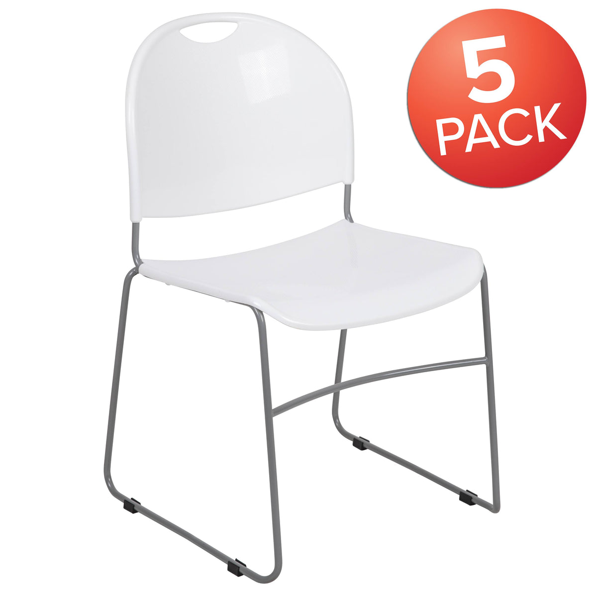 Green Ultra-Compact Stack Chair with Black Powder Coated Frame M55270