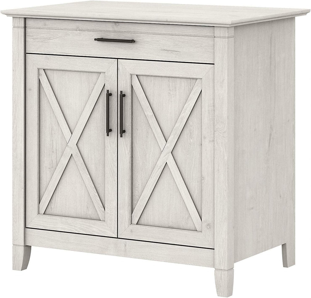 Linen White Oak Secretary Desk with Keyboard Tray Z830270