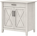 Linen White Oak Secretary Desk with Keyboard Tray Z830270
