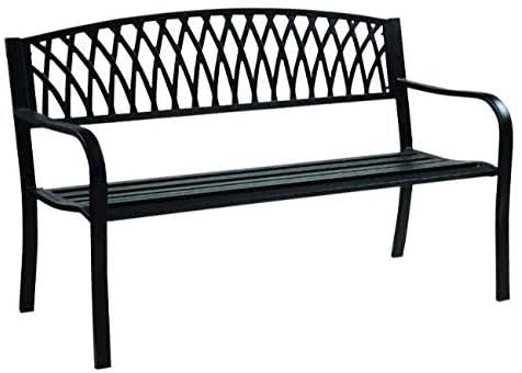 Black Traditional Park Bench I81436