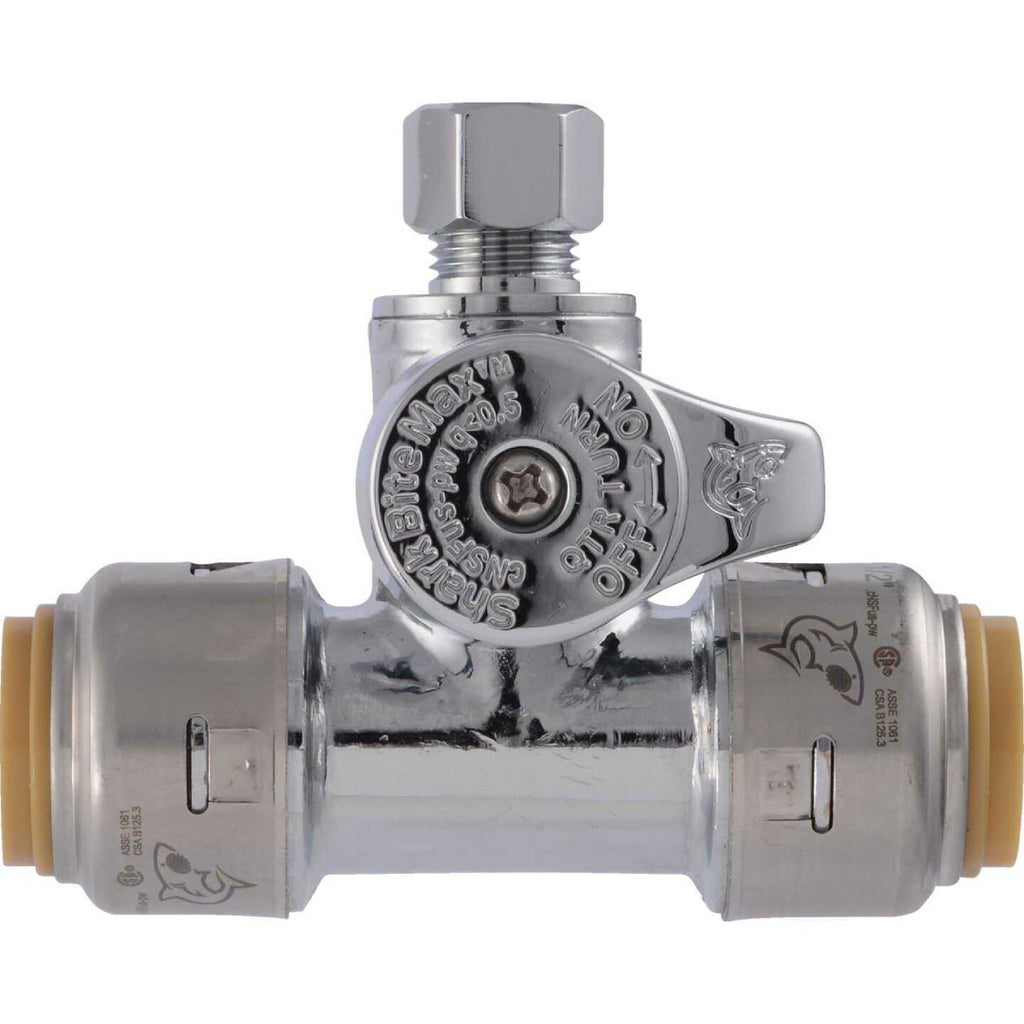 Push-to-Connect Tee 1/2 In. x 1/2 In. x 1/4 F8470