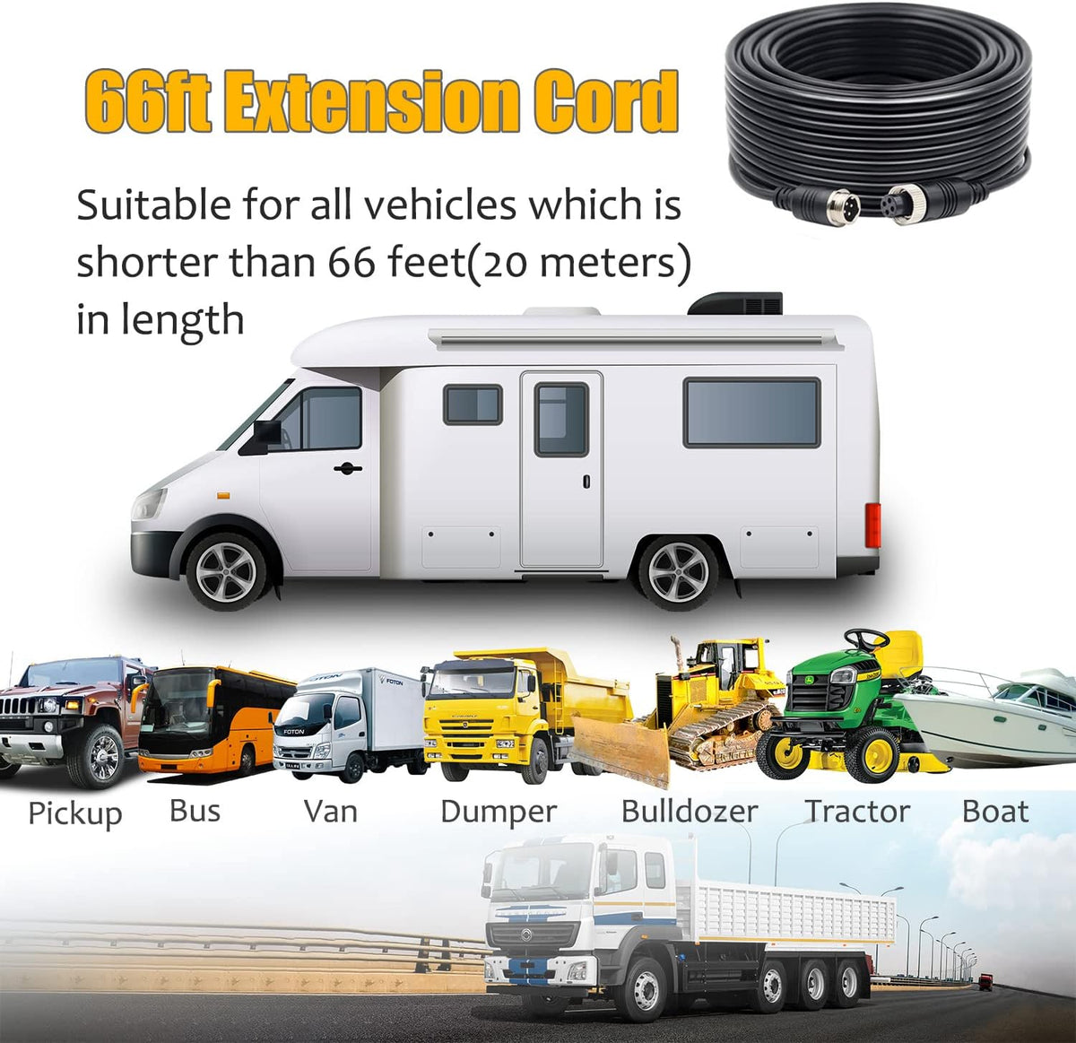 1080P HD Wired Backup Camera System with 7 IPS Monitor B5867