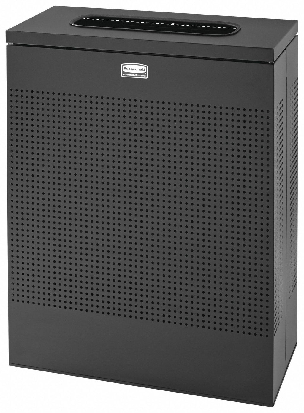 Black Rectangular Trash Can O892